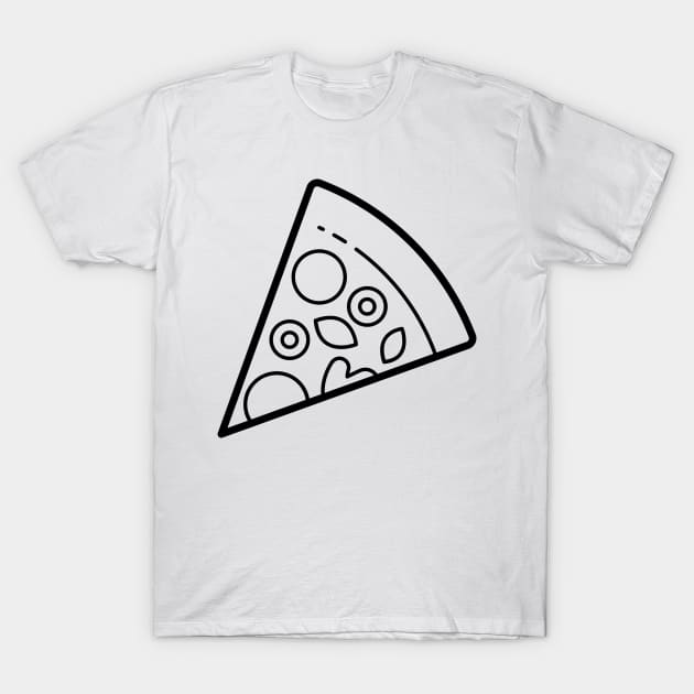 Cute olive pizza white T-Shirt by InkyArt